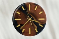 Image 1 of African Teak Wall Clock Decor