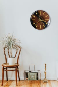 Image 3 of African Teak Wall Clock Decor