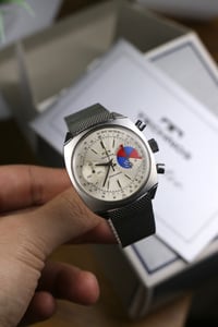 Image 5 of 1970s Technos Sportsgraph Regatta -  Landeron 248 chronograph movement - Freshly Service - Full Set