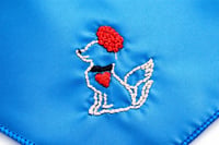 Image 2 of Threadella Studio Blue Embroidered Angel Dog Bandana, Soft Cotton Bib for Small & Medium Dogs