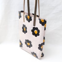 Image 5 of Jamie Soft Tote black flowers