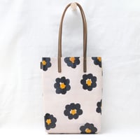 Image 1 of Jamie Soft Tote black flowers