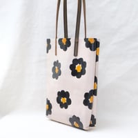 Image 4 of Jamie Soft Tote black flowers