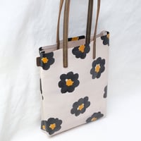Image 2 of Jamie Soft Tote black flowers
