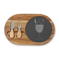 Image 1 of Engraved Cat Wine Charcuterie Board