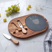 Image 4 of Engraved Cat Wine Charcuterie Board