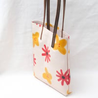 Image 4 of Jamie Soft Tote red and yellow flowers