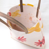 Image 6 of Jamie Soft Tote red and yellow flowers