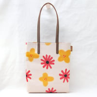 Image 3 of Jamie Soft Tote red and yellow flowers
