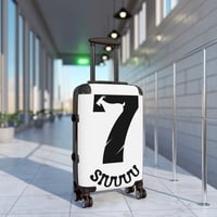 Image 1 of SIUUUU Graphic Suitcase –Goat # 7 Bold Numbered Travel Carry-On