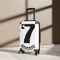 Image 4 of SIUUUU Graphic Suitcase –Goat # 7 Bold Numbered Travel Carry-On