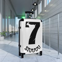 Image 3 of SIUUUU Graphic Suitcase –Goat # 7 Bold Numbered Travel Carry-On