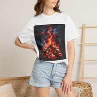Image 4 of Bonfire Campfire T-Shirt — Fiery Night Outdoor Graphic Tee