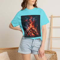 Image 2 of Bonfire Campfire T-Shirt — Fiery Night Outdoor Graphic Tee