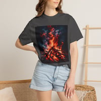 Image 5 of Bonfire Campfire T-Shirt — Fiery Night Outdoor Graphic Tee