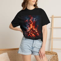 Image 1 of Bonfire Campfire T-Shirt — Fiery Night Outdoor Graphic Tee