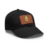 Image 2 of Avocado Patch Dad Hat — Leather Patch Cap with Cute Avocado Design