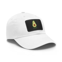 Image 5 of Avocado Patch Dad Hat — Leather Patch Cap with Cute Avocado Design