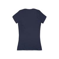 Image 4 of Women's Deep V-Neck Tee — Cute Tooth Cartoon Pocket Design