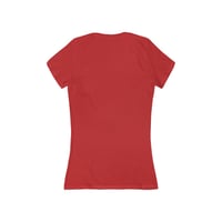 Image 5 of Women's Deep V-Neck Tee — Cute Tooth Cartoon Pocket Design
