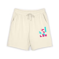 Image 1 of Retro Geo Graphic Sweat Shorts — Lightweight Fleece Casual Lounge Shorts
