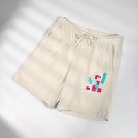 Image 3 of Retro Geo Graphic Sweat Shorts — Lightweight Fleece Casual Lounge Shorts
