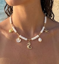 Image 1 of Whimsical ocean inspired charm necklace 