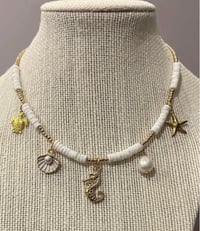 Image 3 of Whimsical ocean inspired charm necklace 