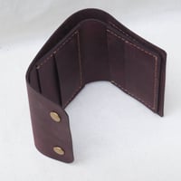 Image 2 of Fold Over Two Snap Wallet vintage warm plum