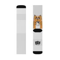Image 4 of Cute Cat "It's a New Day" Sublimated Crew Socks
