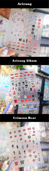 Image 2 of BTS Inspired 3D Nail Sticker 