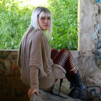 Image 2 of Cardigan asimmetrico cashmere rigenerato