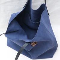 Image 5 of Slouchy Suede Tote in blue