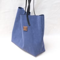 Image 6 of Slouchy Suede Tote in blue
