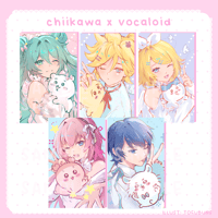 Image 1 of Chiikawa x Vocaloid Prints 