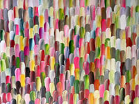 Image 2 of 'Cascading I' - 150x60cm, FRAMED in Natural oak