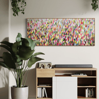 Image 9 of 'Cascading I' - 150x60cm, FRAMED in Natural oak