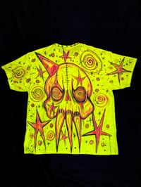 Image 2 of Neon Clown Anxiety Skull Tee 