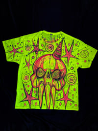 Image 1 of Neon Clown Anxiety Skull Tee 