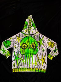 Image 1 of Neon Anxiety Skull Hoodie