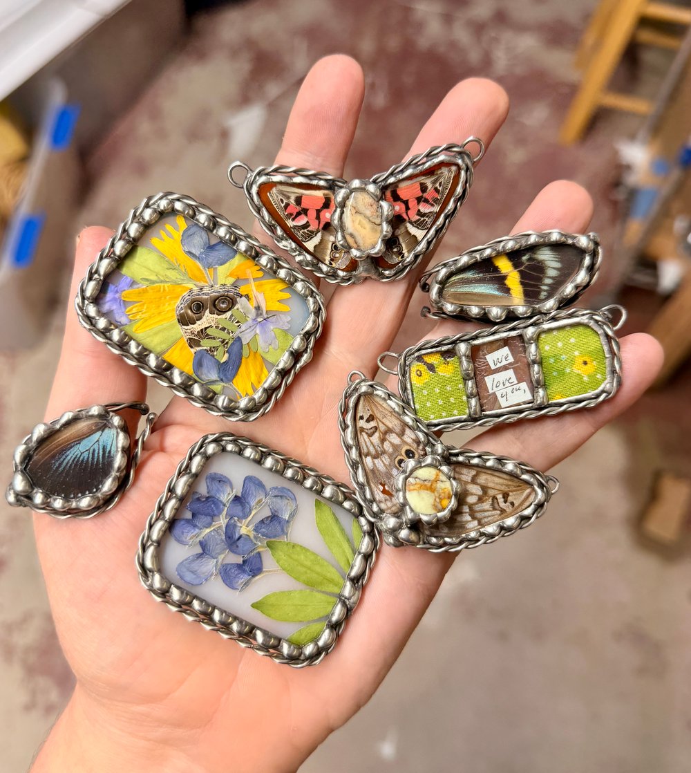 Image of Custom Memory Pendant — Heirloom Keepsake in Handmade Stained Glass