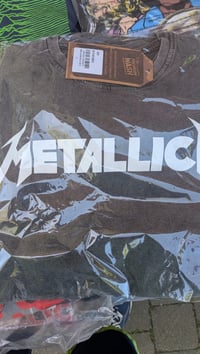 Image 2 of Metallica Unisex Stone Wash T-Shirt: Logo (Charcoal Grey) I Official Licenced
