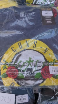 Image 2 of Guns N' Roses Unisex T-Shirt: Classic Logo (Navy Blue) (Wash Collection) I Officially Licenced