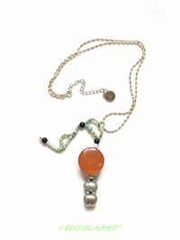 Image 2 of o Bonsai Pearl Necklace（925 silver chain）
