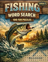 Image 1 of Gone Fishing Word Search: Volume 1: Freshwater Fish Word Search Puzzles