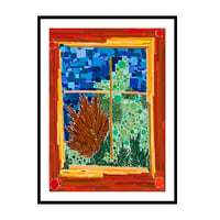 Image 1 of Lynne Drexler - Window Frame Giclee Print, Paper or Canvas Abstract Wall Decor 