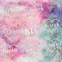 Image 1 of PRE-ORDER | BTS member hearts - Lighstick | STICKER 