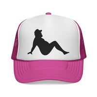 Image 2 of Chubby Guy Mud Flap Trucker Hat: Retro Snapback Baseball Cap