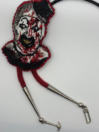 Image 6 of Art the Clown Terrifier Beaded Bolo Tie