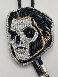 Image 1 of Hand beaded Ghost (Papa Terzo) Bolo Tie